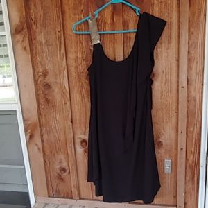 1 shoulder little black dress